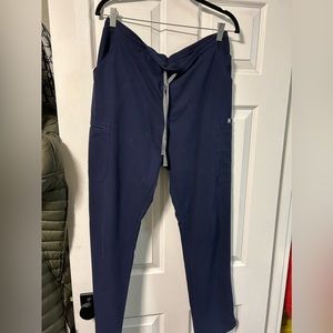 Figs navy blue yola skinny scrub pants TALL